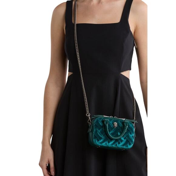 Kurt Geiger London Extra Small Kensington Velvet Duffle Bag NWT - Picture 5 of 6